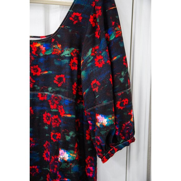 Rachel Comey for Target Floral Printed Midi Dress with 3/4 Puff Sleeves, size 10 - Picture 4 of 8